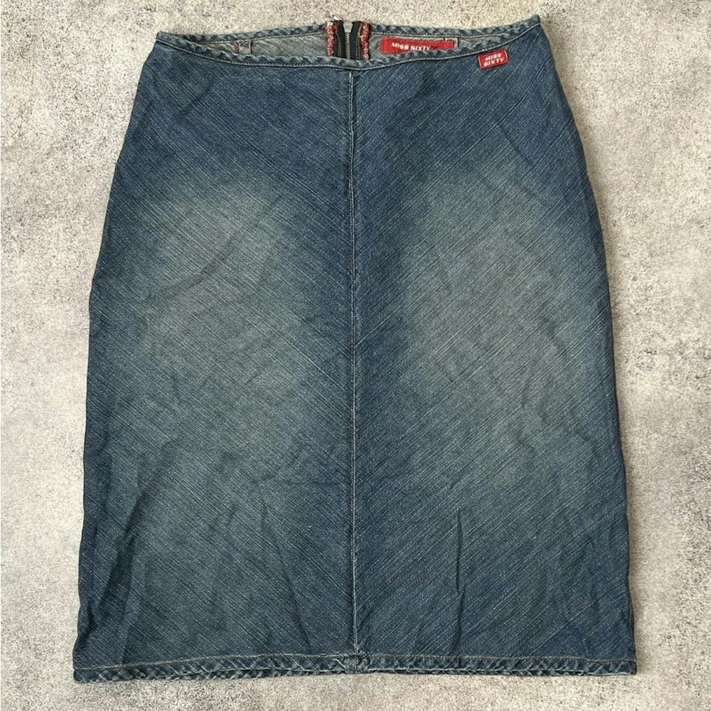 miss sixty midi denim skirt